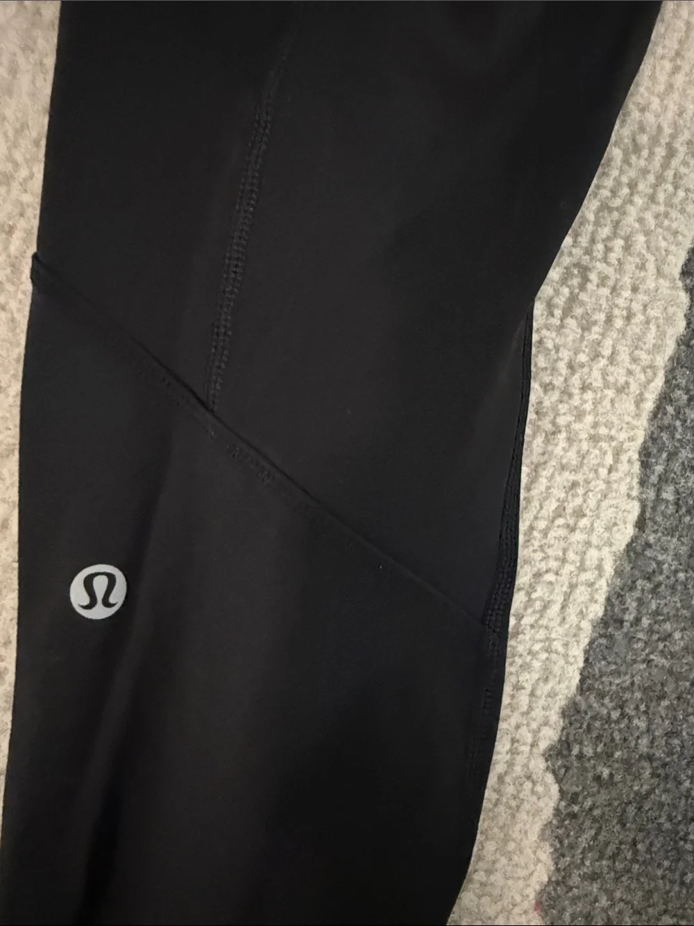 lululemon athletica Black Leggings with Marbled Waistband